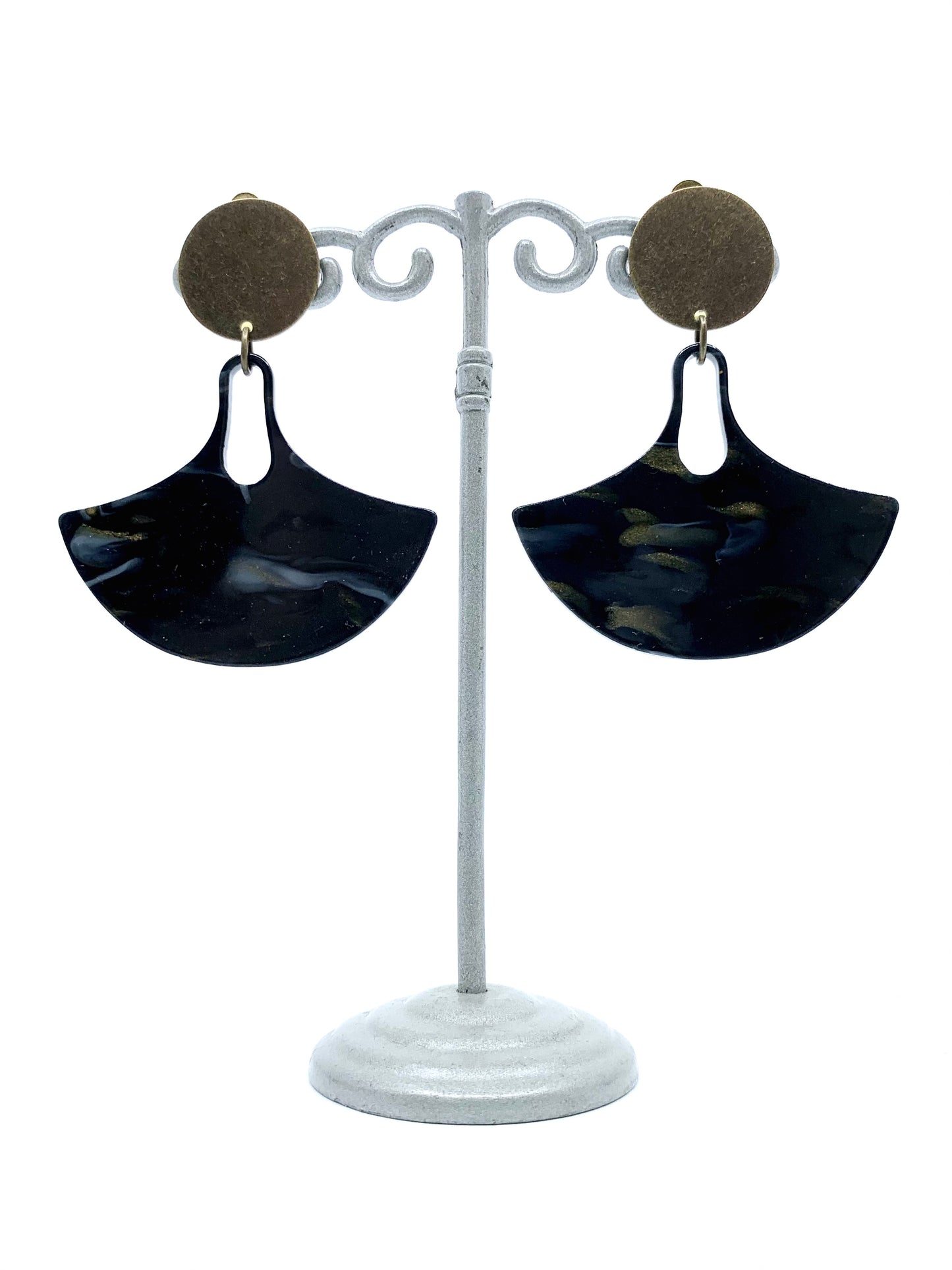 Ohrclips Cellulose-Acetat, Tropfen rund