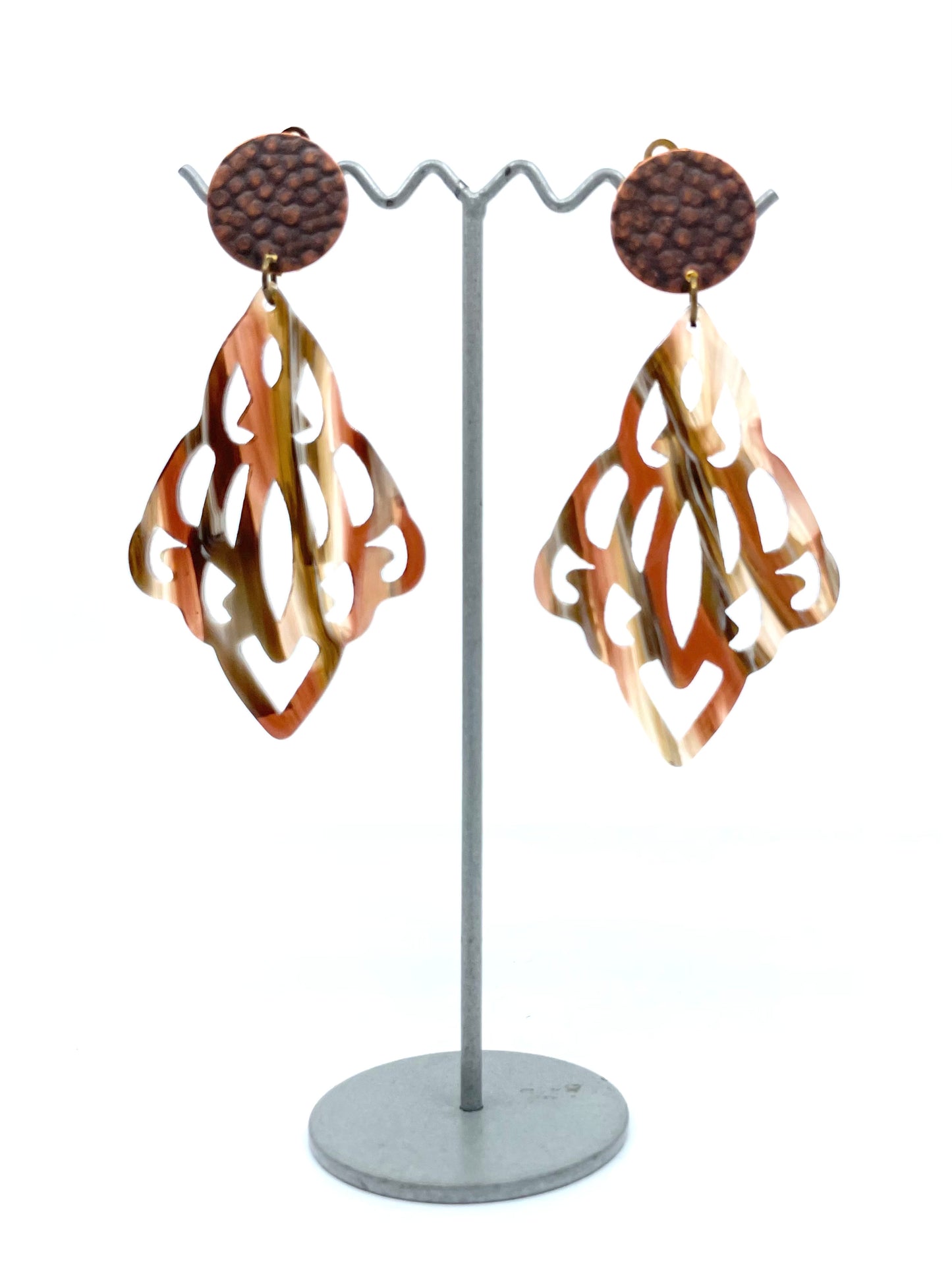 Ohrclips Cellulose-Acetat, Raute groß